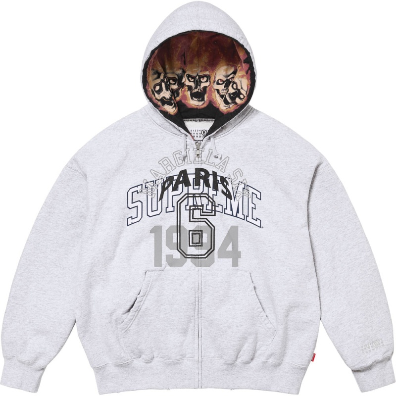 Bluza Supreme MM6 Maison Margiela Zip Up Hooded Szare | Polska-871034