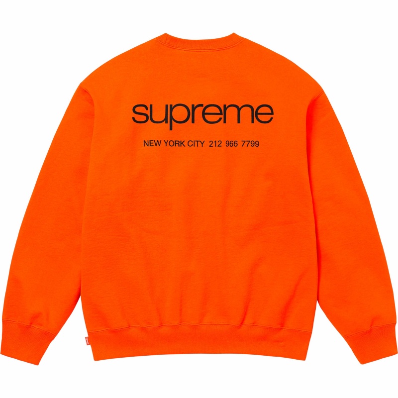 Bluza Supreme Nyc Crewneck Ciemny Pomarańczowe | Polska-926851