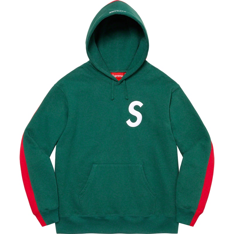 Bluza Supreme S Logo Split Hooded Ciemny Zielone | Polska-273418