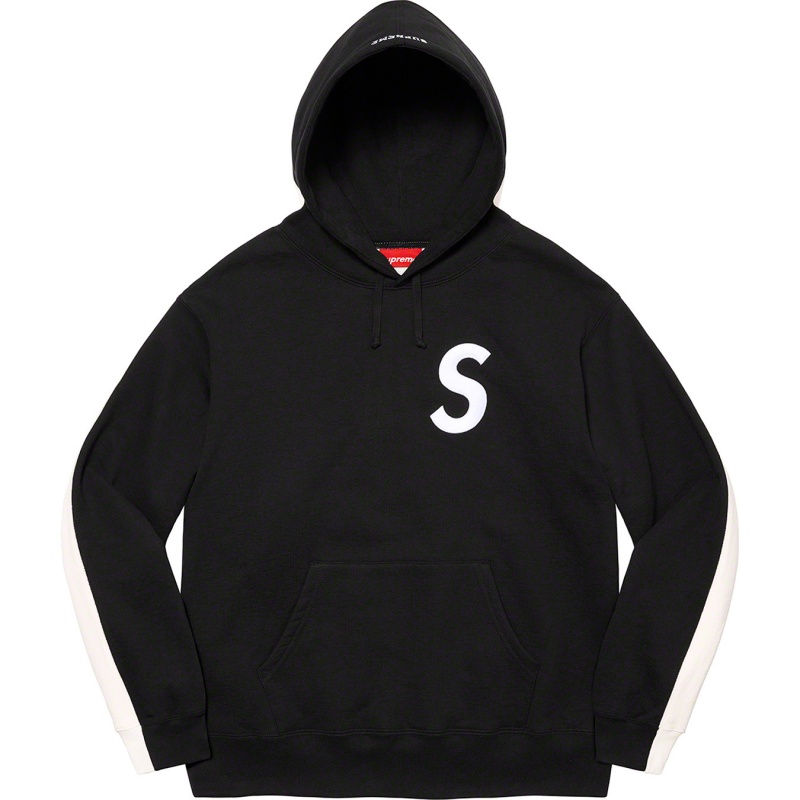 Bluza Supreme S Logo Split Hooded Czarne | Polska-769401