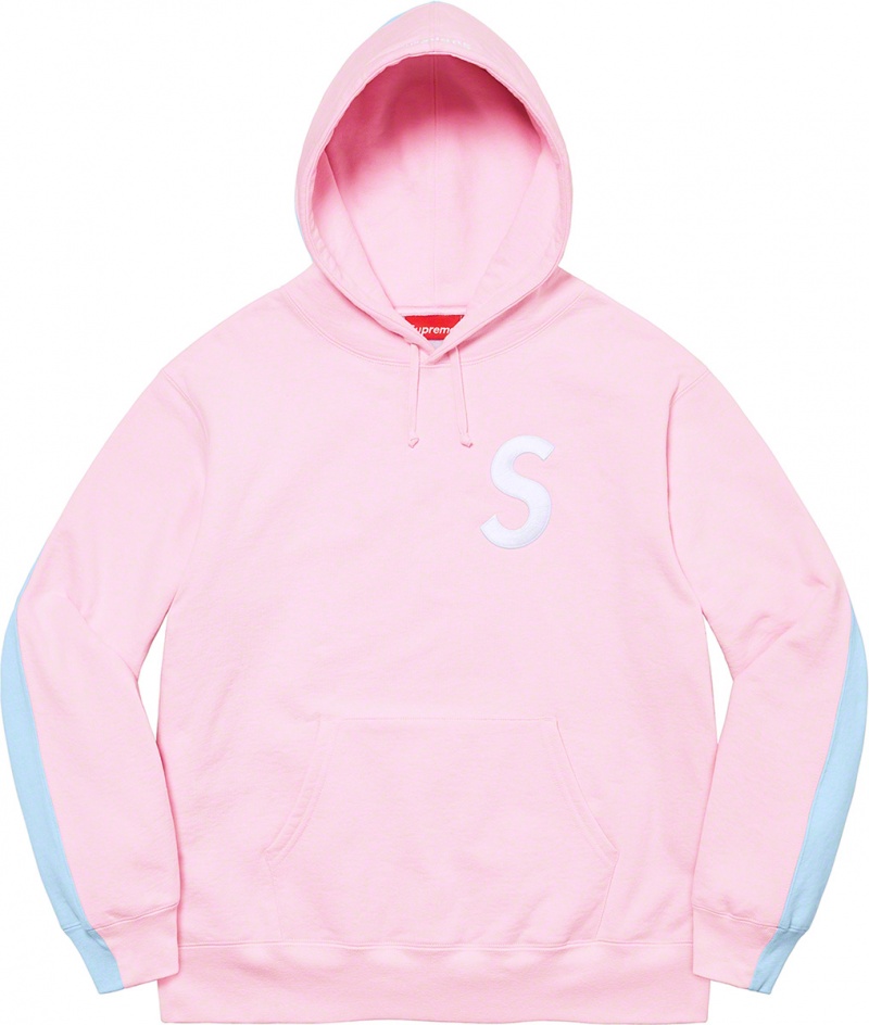 Bluza Supreme S Logo Split Hooded Różowe | Polska-106743