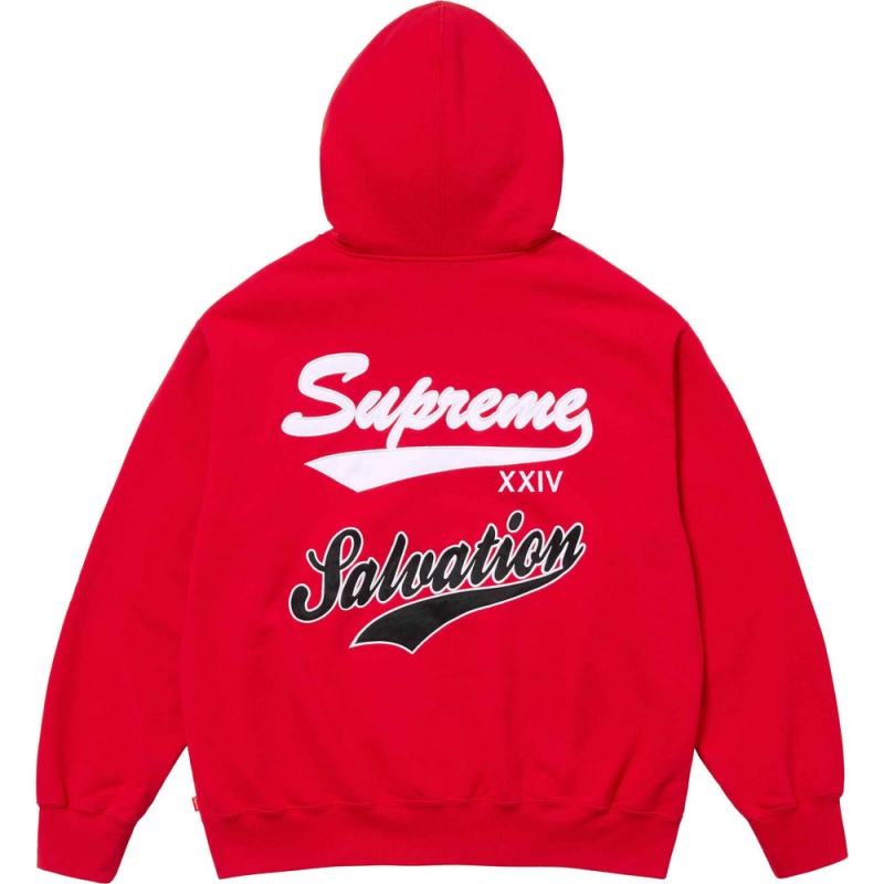 Bluza Supreme Salvation Zip Up Hooded Czerwone | Polska-892147