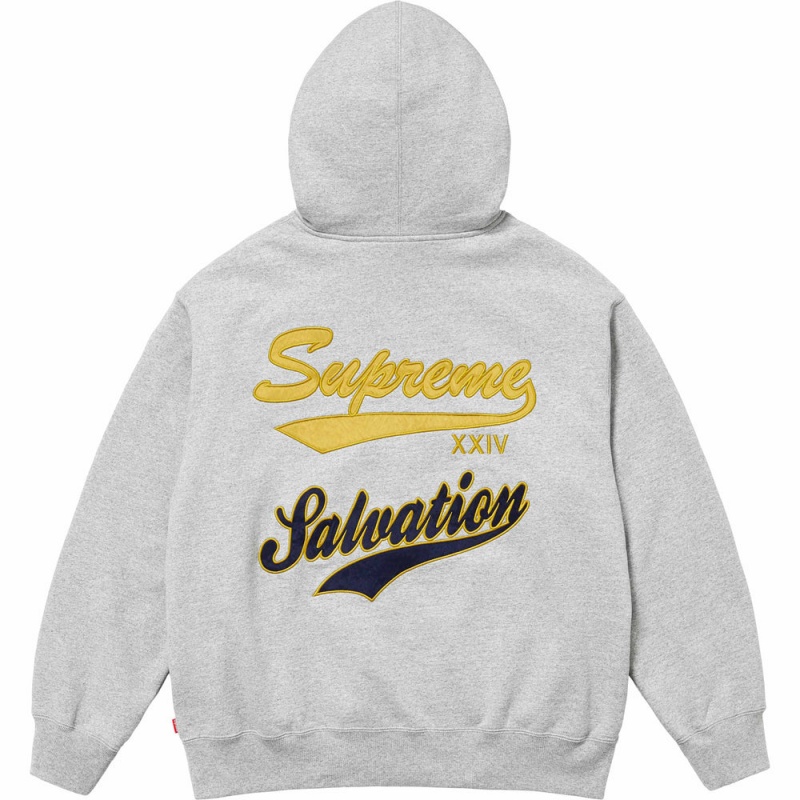 Bluza Supreme Salvation Zip Up Hooded Szare | Polska-678439