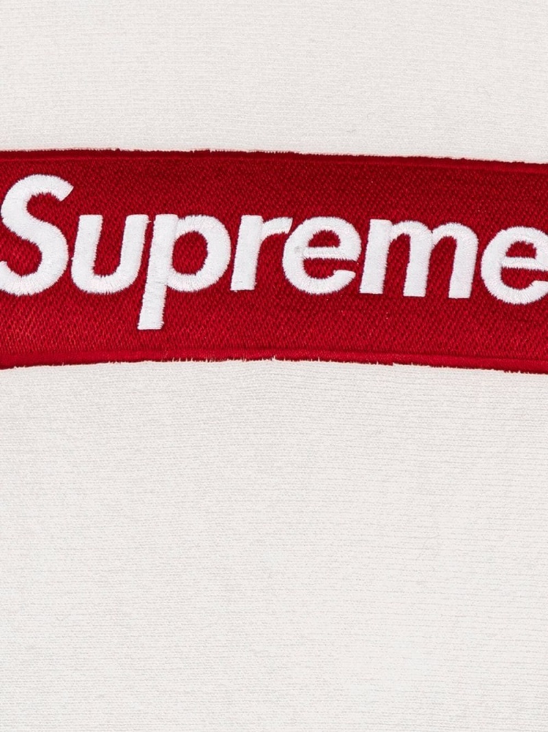 Bluza z Kapturem Supreme Box Logo Białe | Polska-302159