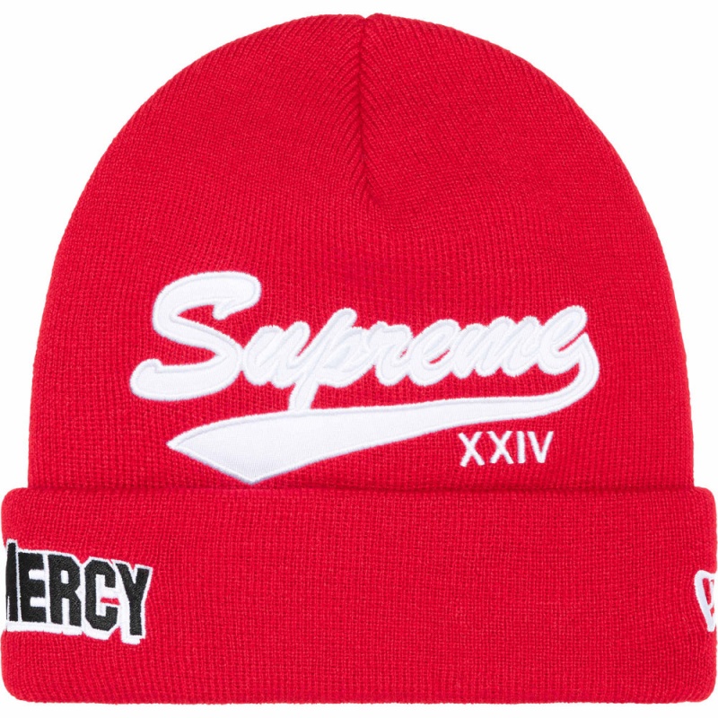 Czapka Supreme New Era® Salvation Beanie Czerwone | Polska-857396