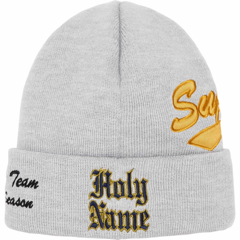 Czapka Supreme New Era® Salvation Beanie Szare | Polska-318724