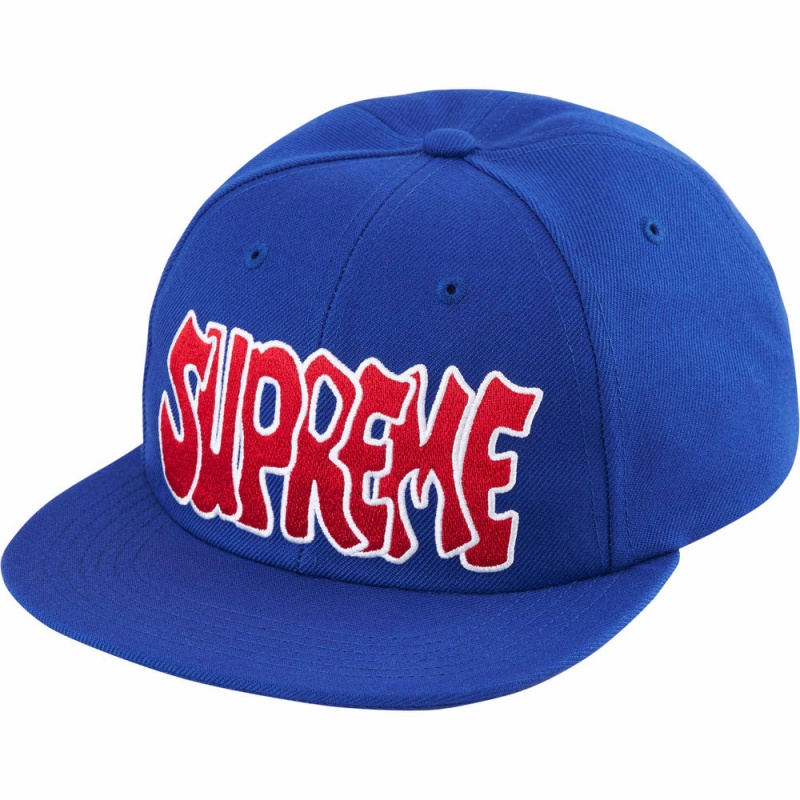 Czapki Supreme Creep 6-Panel Królewski Niebieski | Polska-785193