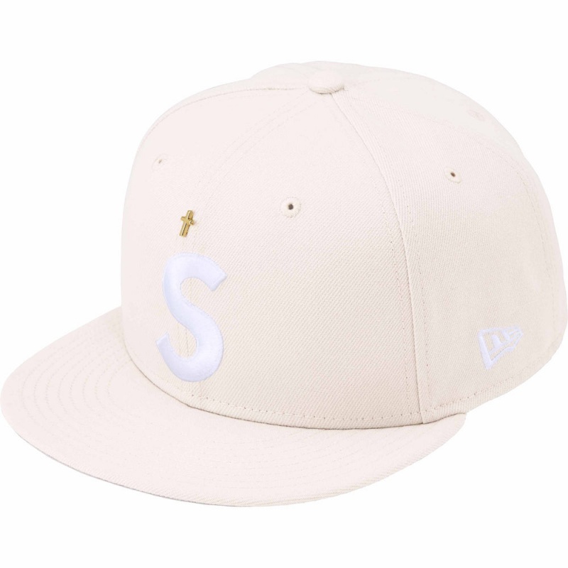 Czapki Supreme Gold Cross S Logo New Era® Szare | Polska-294068