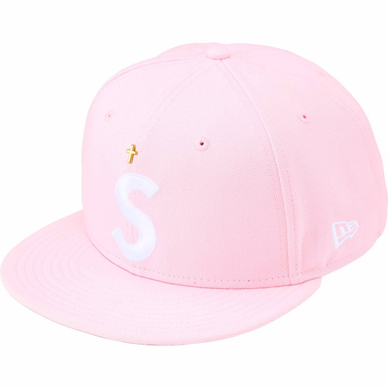 Czapki Supreme Gold Cross S Logo New Era® Różowe | Polska-182675