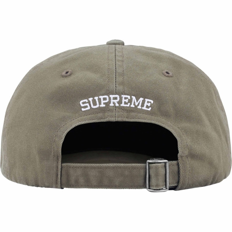 Czapki Supreme New York Arc 6-Panel Oliwkowe | Polska-753421