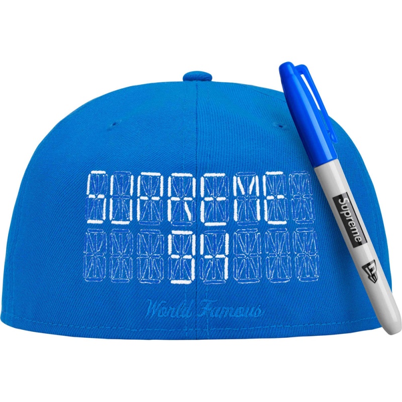 Czapki Supreme Sharpie® Box Logo New Era® Niebieskie | Polska-537184