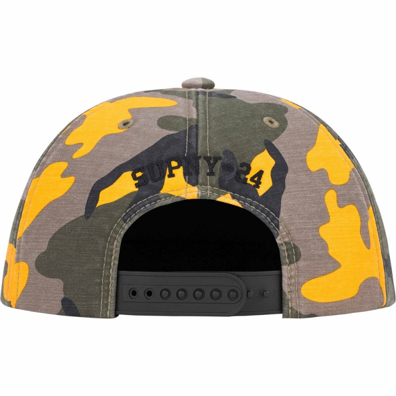 Czapki Supreme Surplus 5-Panel Żółte Camo | Polska-451692