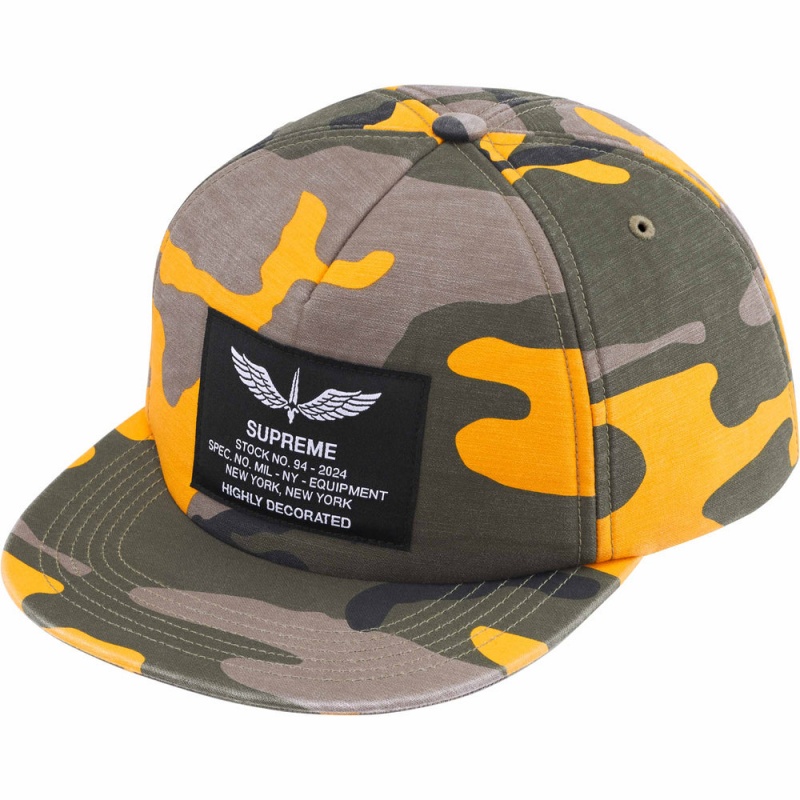 Czapki Supreme Surplus 5-Panel Żółte Camo | Polska-451692