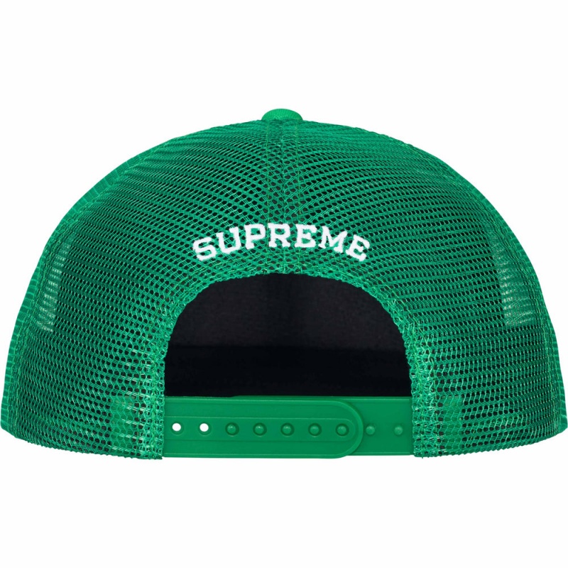 Czapki Supreme Toy Machine Mesh Back 5-Panel Zielone | Polska-790516