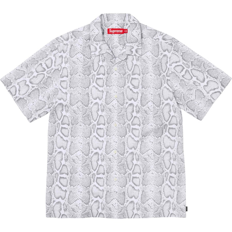 Koszule Supreme Snake S/S Białe | Polska-425678