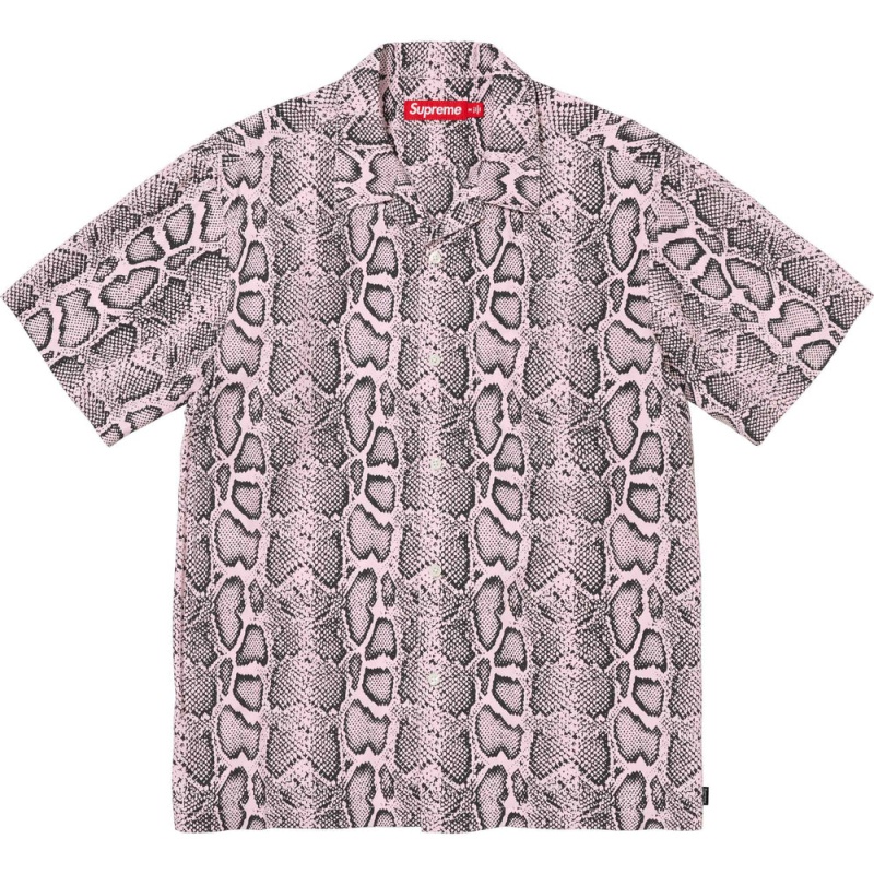 Koszule Supreme Snake S/S Różowe | Polska-352416