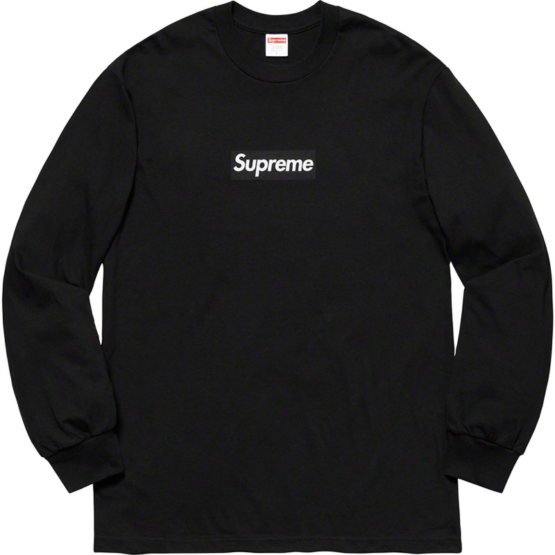 Koszulka Supreme Box Logo L/S Tee Czarne | Polska-632405