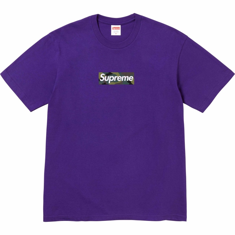 Koszulka Supreme Box Logo Tee Fioletowe | Polska-491806