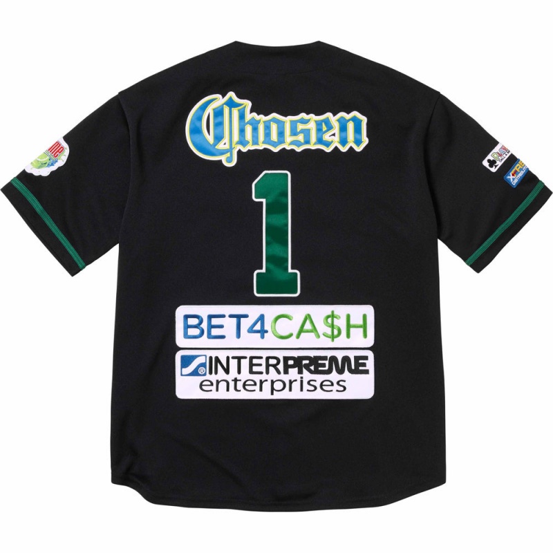 Koszulka Supreme Chosen One Baseball Jersey Czarne | Polska-854130