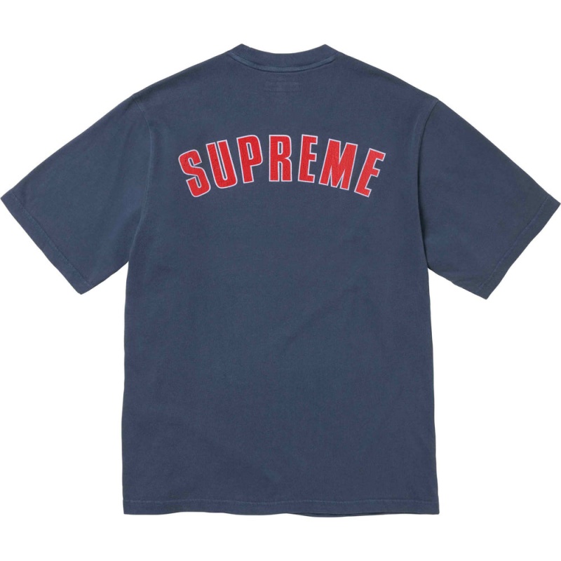 Koszulka Supreme Cracked Arc S/S Top Granatowe | Polska-598460