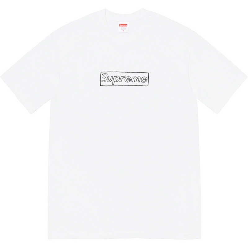 Koszulka Supreme Kaws Chalk Logo Tee Białe | Polska-546807