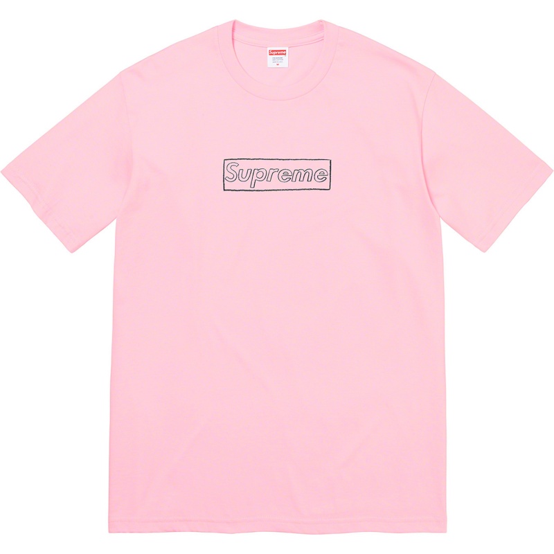 Koszulka Supreme Kaws Chalk Logo Tee Różowe | Polska-257681