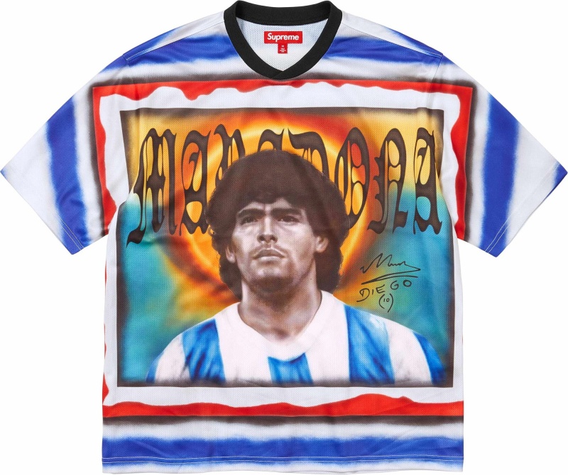 Koszulka Supreme Maradona Soccer Jersey Kolorowe | Polska-682175