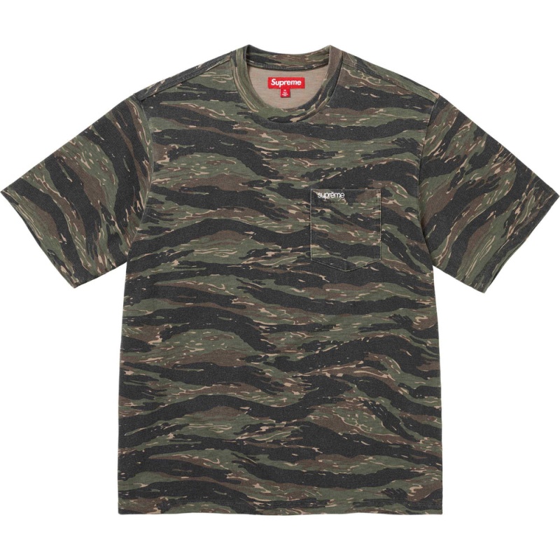 Koszulka Supreme S/S Pocket Tee Camo | Polska-896230