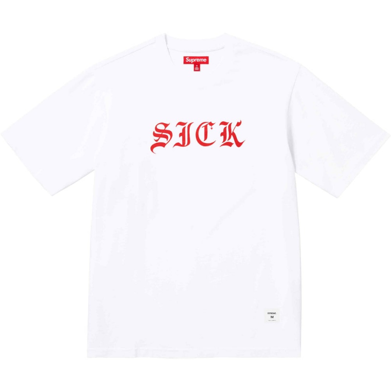 Koszulka Supreme Sick S/S Top Białe | Polska-794035