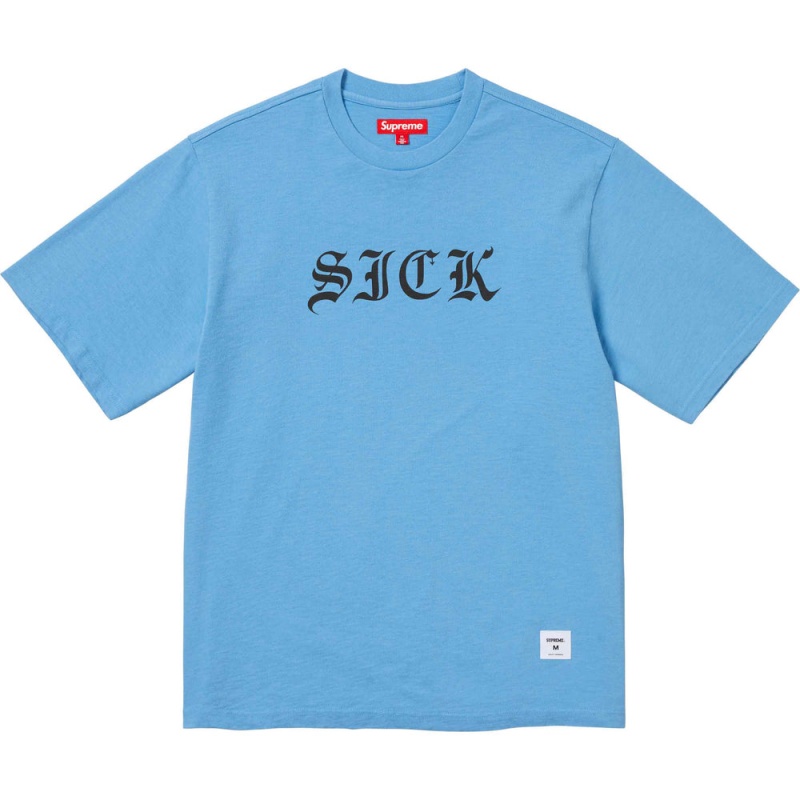 Koszulka Supreme Sick S/S Top Niebieskie | Polska-715824