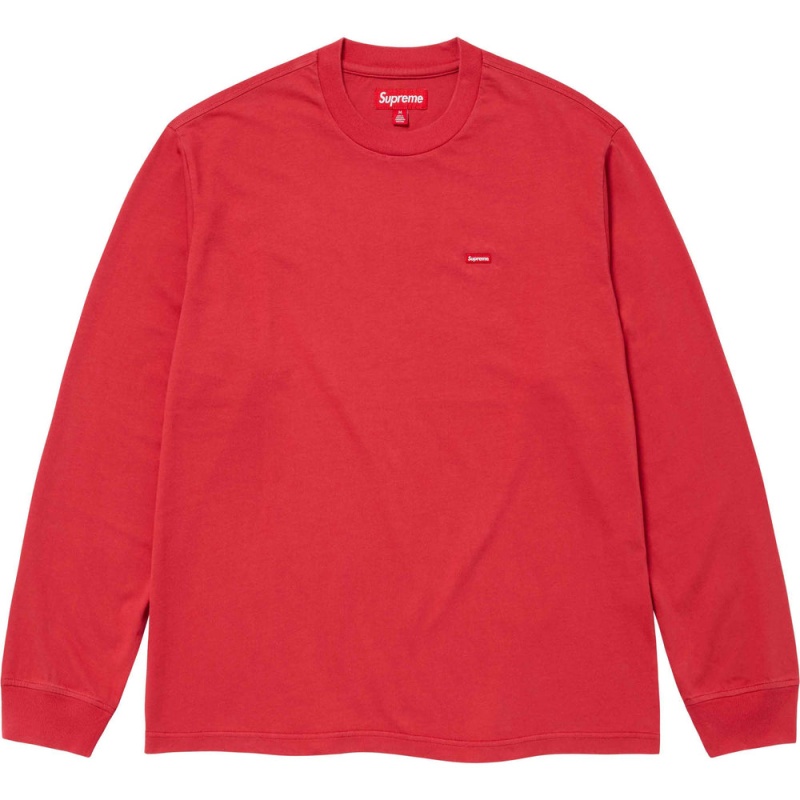 Koszulka Supreme Small Box L/S Tee Czerwone | Polska-394201