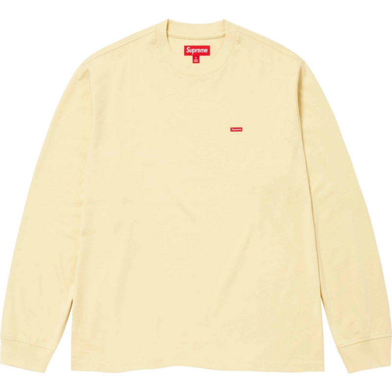 Koszulka Supreme Small Box L/S Tee Głęboka Brązowe | Polska-540893