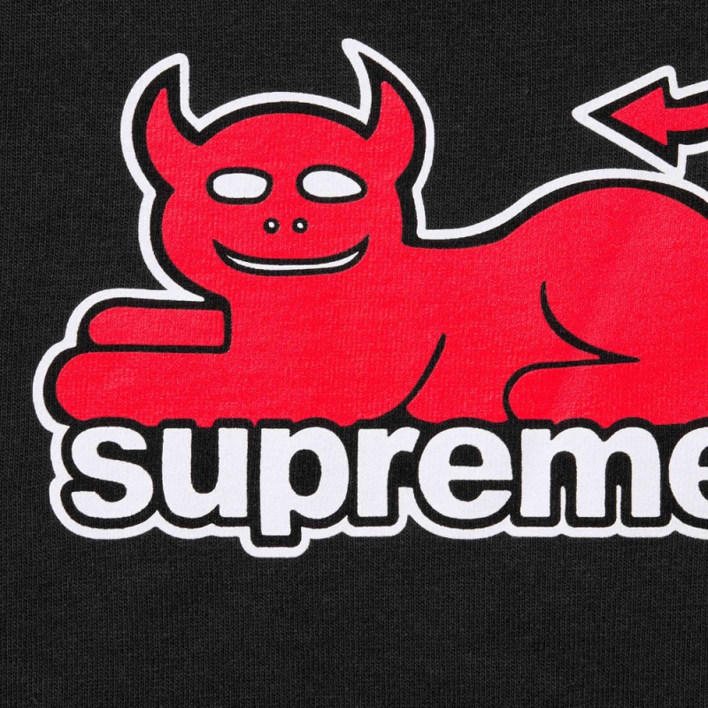 Koszulka Supreme Toy Machine Devil Cat Tee Czarne | Polska-183760