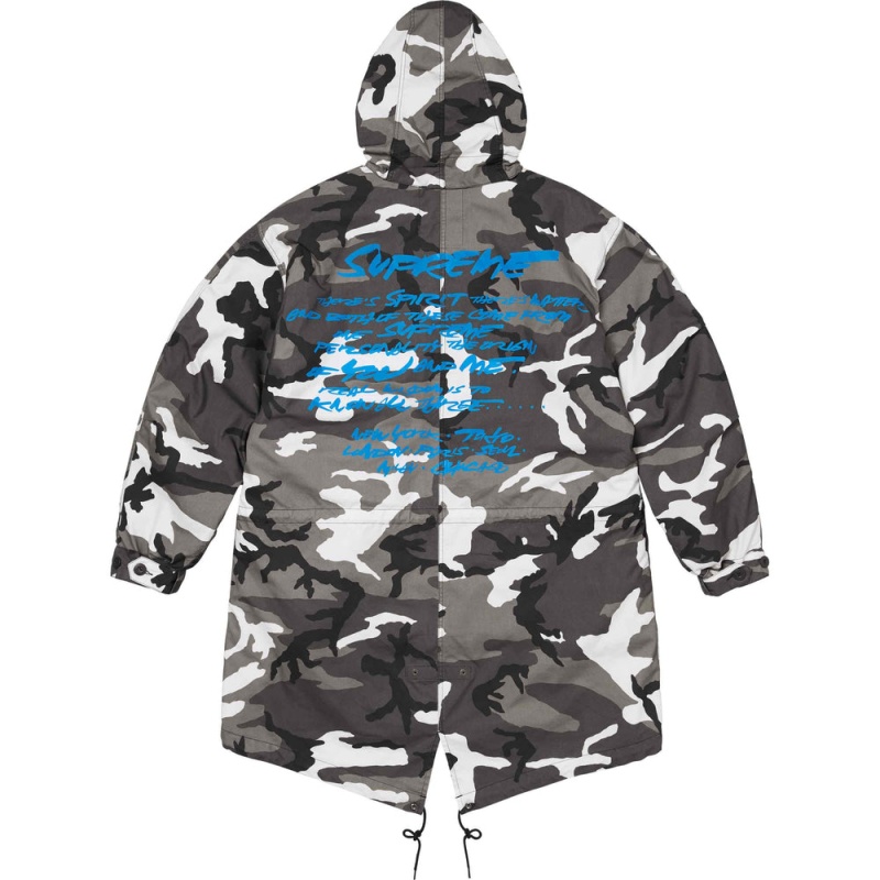 Kurtki Supreme Futura Fishtail Parka Camo | Polska-792541