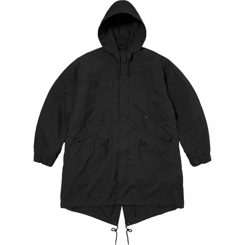 Kurtki Supreme Futura Fishtail Parka Czarne | Polska-452739