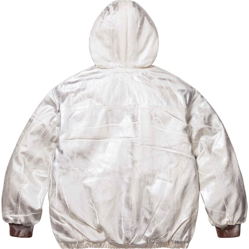 Kurtki Supreme MM6 Maison Margiela Foil Hooded Robocze Beżowe | Polska-150943