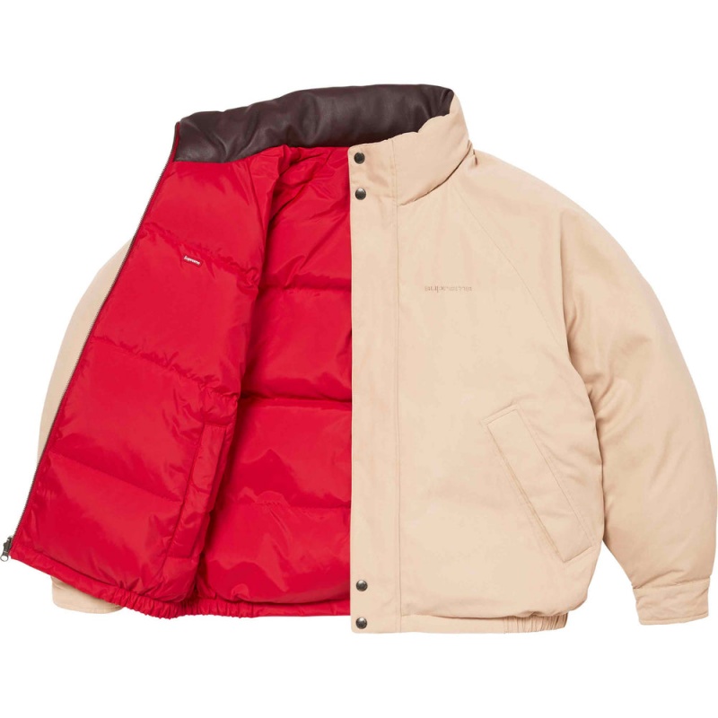 Kurtki Supreme Reversible Down Puffer Brązowe | Polska-120758