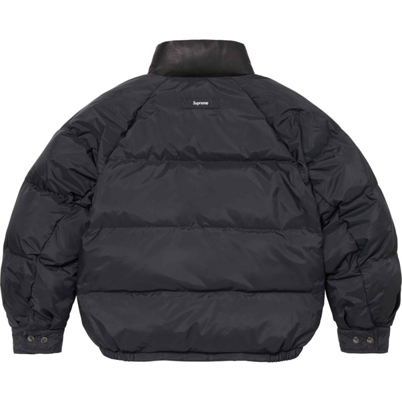 Kurtki Supreme Reversible Down Puffer Czarne | Polska-149786