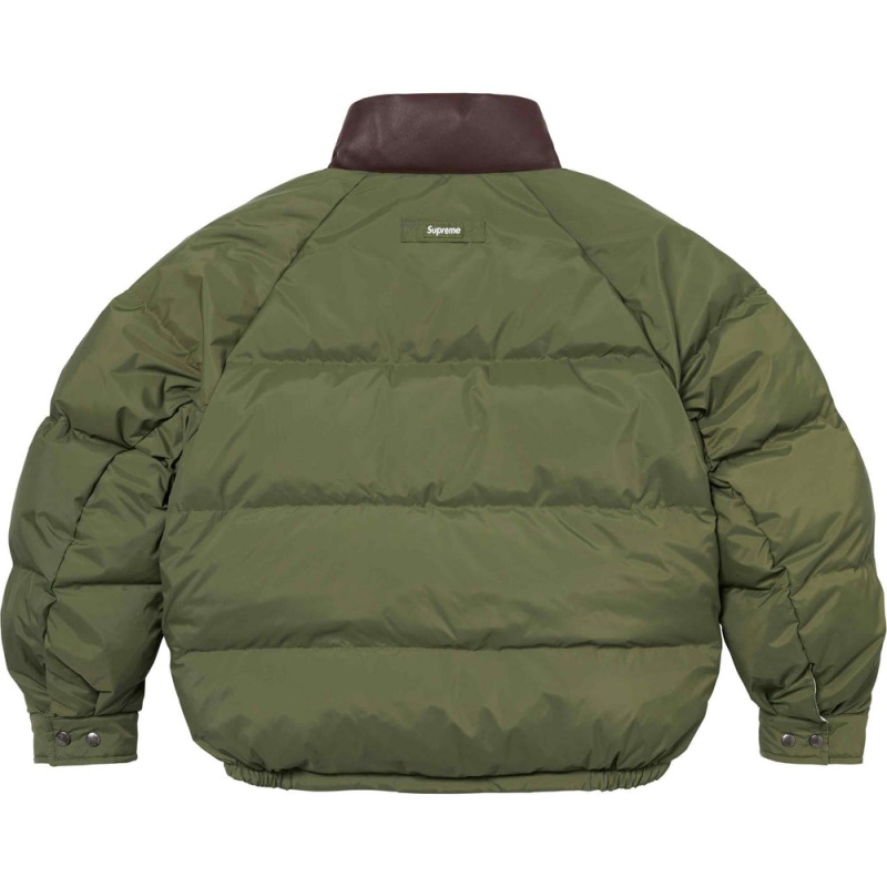 Kurtki Supreme Reversible Down Puffer Fioletowe | Polska-948572