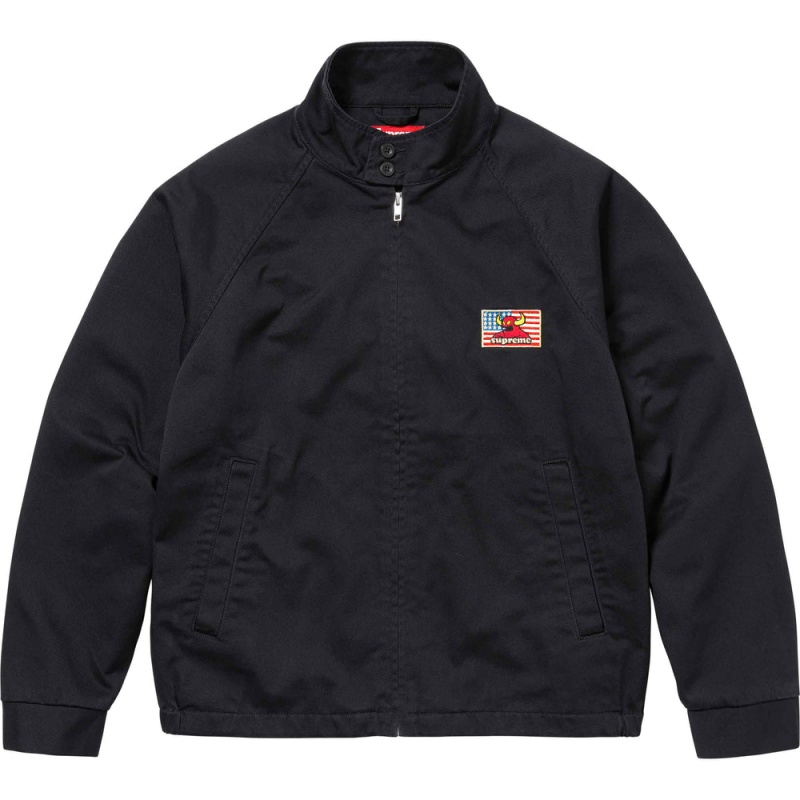 Kurtki Supreme Toy Machine Harrington Czarne | Polska-285309