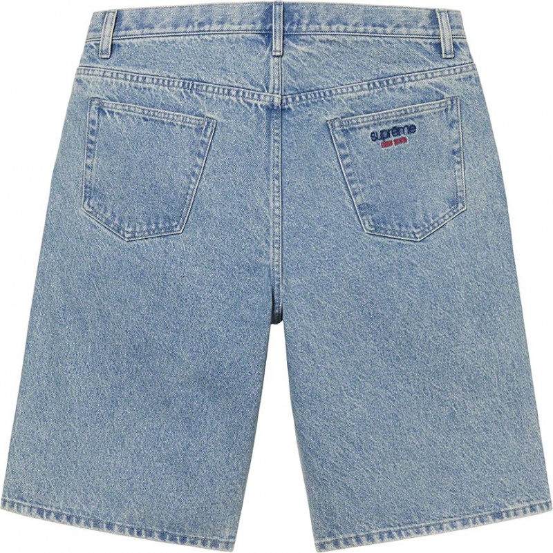 Spodenki Supreme Baggy Denim Niebieskie | Polska-847516