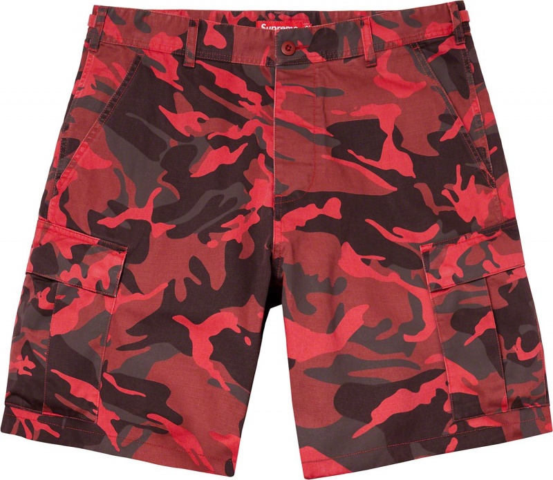 Spodenki Supreme Cargo Czerwone Camo | Polska-968104