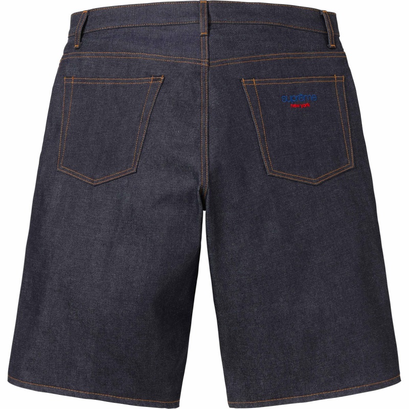 Spodenki Supreme Rigid Baggy Selvedge Denim Indygo | Polska-174895