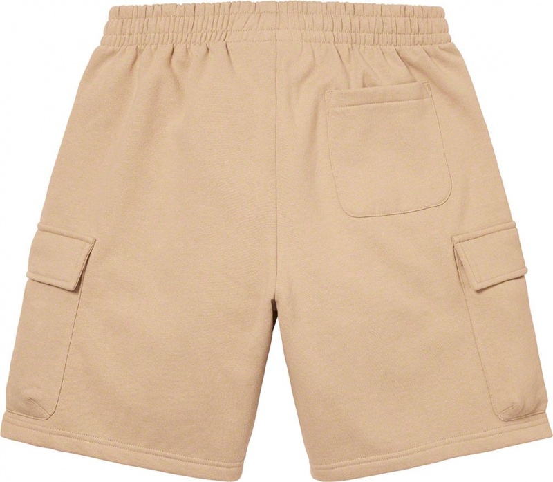 Spodenki Supreme Small Box Baggy Cargo Sweatshort Brązowe | Polska-361094