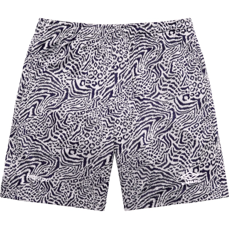 Spodenki Supreme Umbro Jacquard Animal Print Soccer Białe | Polska-503682