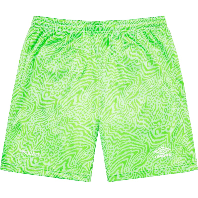 Spodenki Supreme Umbro Jacquard Animal Print Soccer Zielone | Polska-610934