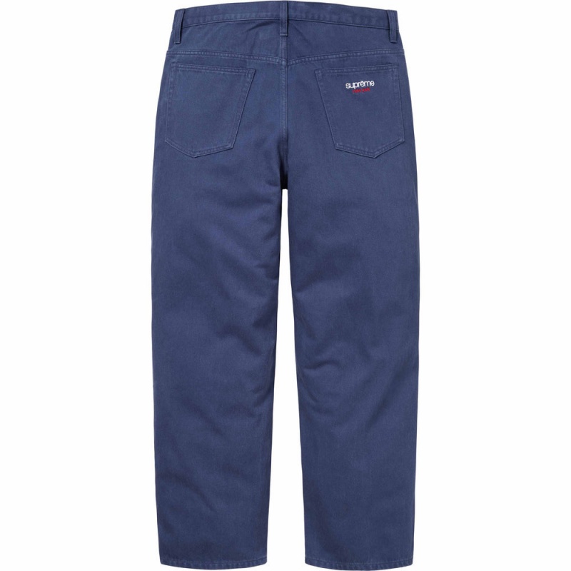 Spodnie Supreme Baggy Jean Granatowe | Polska-857160