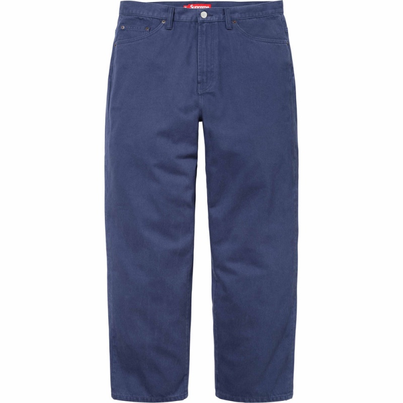 Spodnie Supreme Baggy Jean Granatowe | Polska-857160