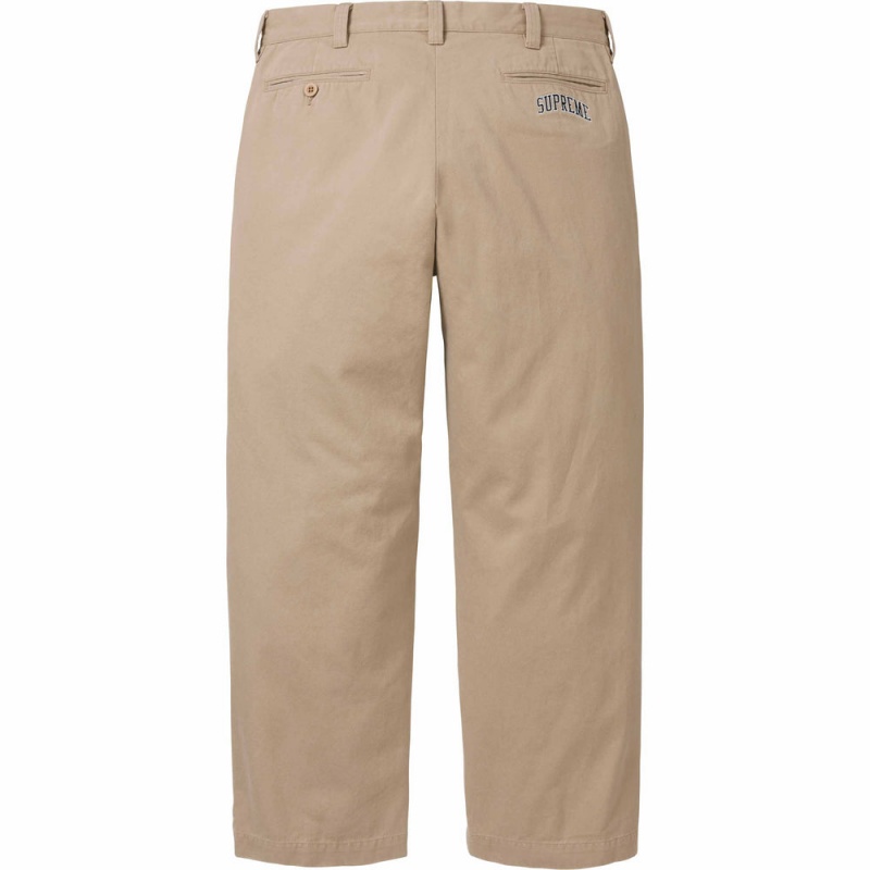 Spodnie Supreme Chino Brązowe | Polska-726501