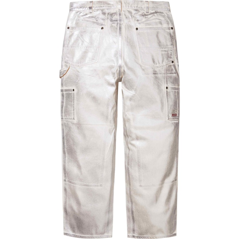 Spodnie Supreme MM6 Maison Margiela Foil Double Knee Painter Beżowe | Polska-349867